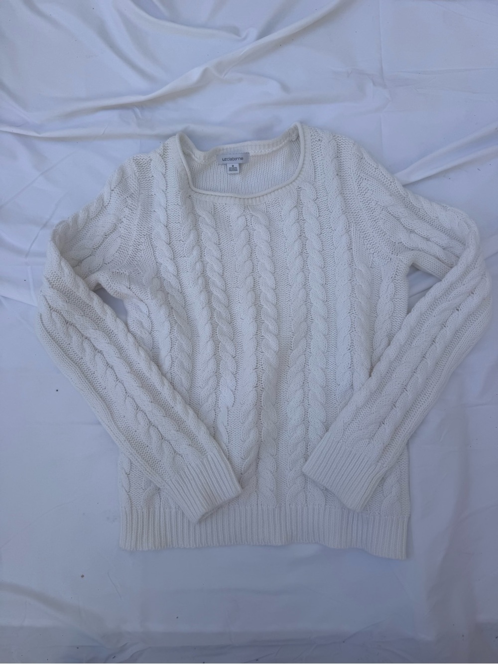 Merona Cream Cable-Knit Crewneck Sweater